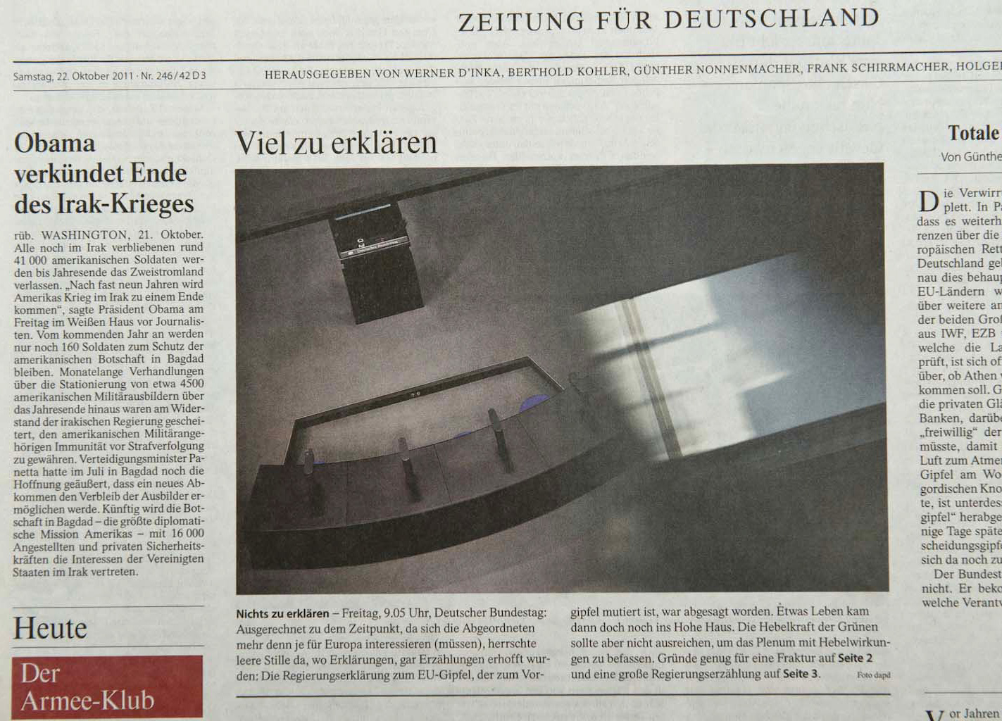 Frankfurter Allgemeine Zeitung, 22.10.11